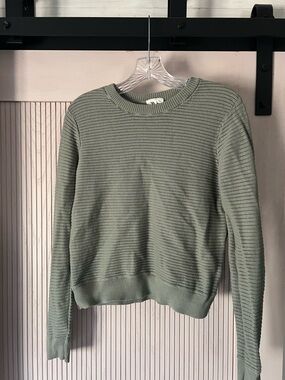 tentree Ribbed Crewneck Sweater in Sage